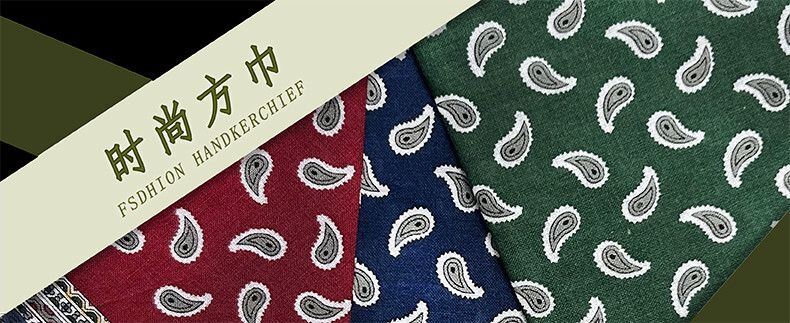 39CM Vintage Pure Cotton Handkerchief - Classic Square Cotton Handkerchief for Sweat Wiping