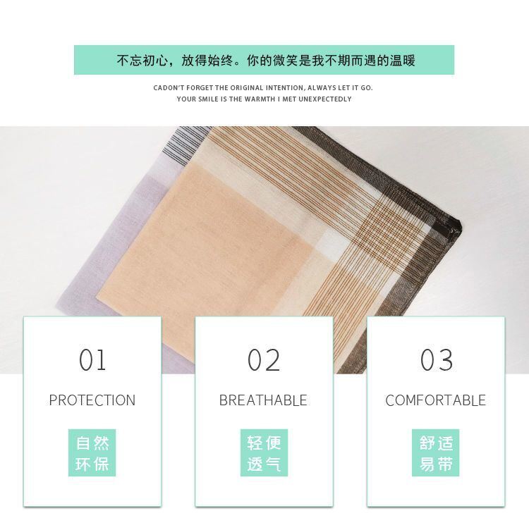 40cm Pure Cotton Vintage Style Handkerchief and Square Towel for Soft and Absorbent Wipes